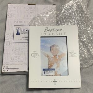NIP White Baptized in Christ Picture Frame
